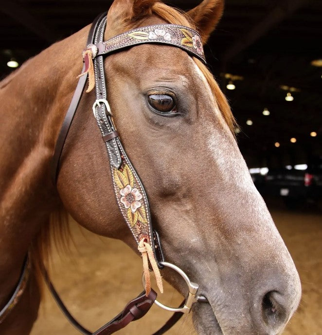 Dogwood Flower Browband Headstall