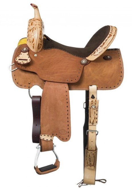 Reno Buckstitch Roughout Barrel Saddle