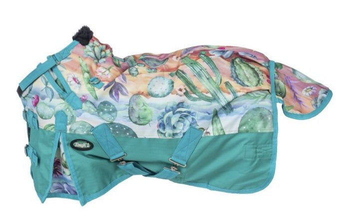 Tough-1 1200D Cactus Print Turnout Blanket with Snuggit