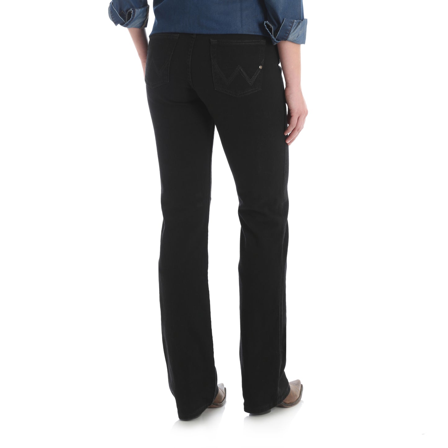 Wrangler Q-Baby Mid-Rise Black Stretch Jean