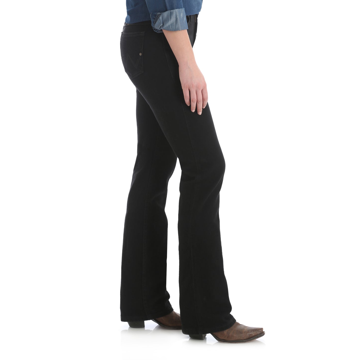 Wrangler Q-Baby Mid-Rise Black Stretch Jean