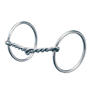 Ring Snaffle Bit with 5" Thin Twisted Wire Mouth