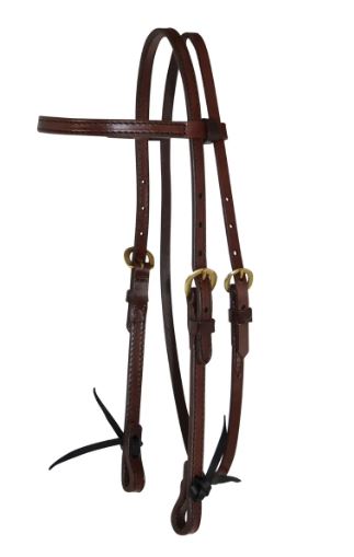 Classic Smooth Brass Browband Headstall