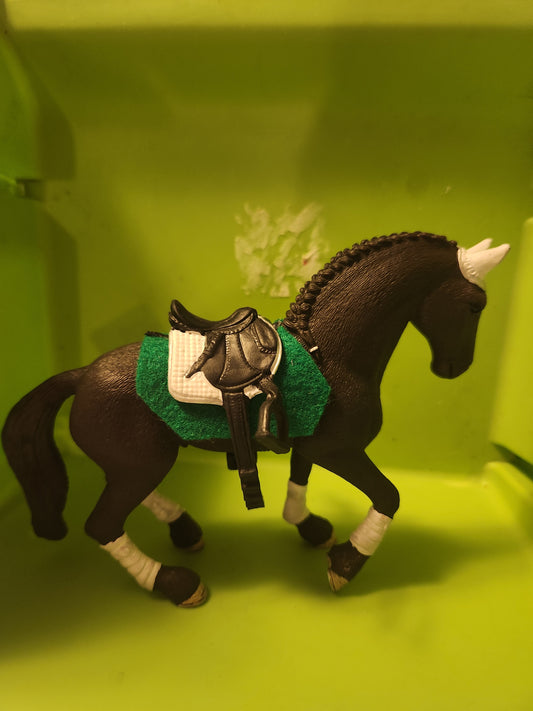 Green Saddle Pad with Black Trim