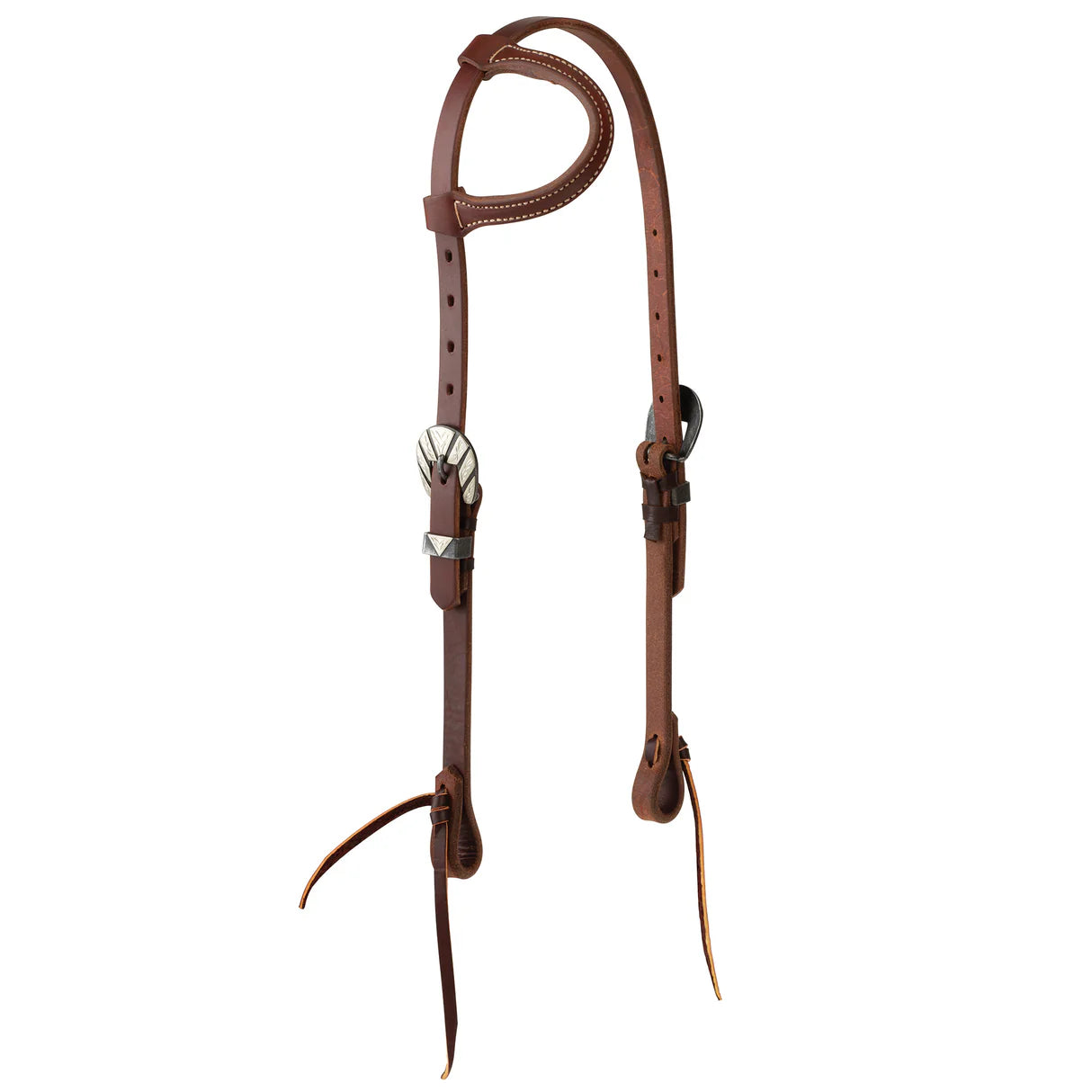 STS Ranch Signature Tack Harness Leather Sliding Ear Headstall, 3/4" (Rifleman)