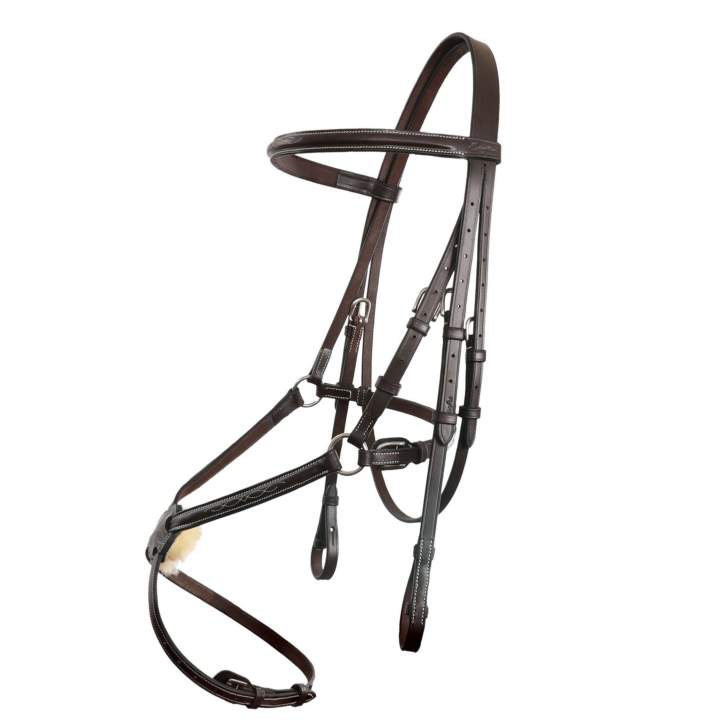 ExionPro Affordable Traditional Fancy Raised Figure 8 Bridle With Laced Reins