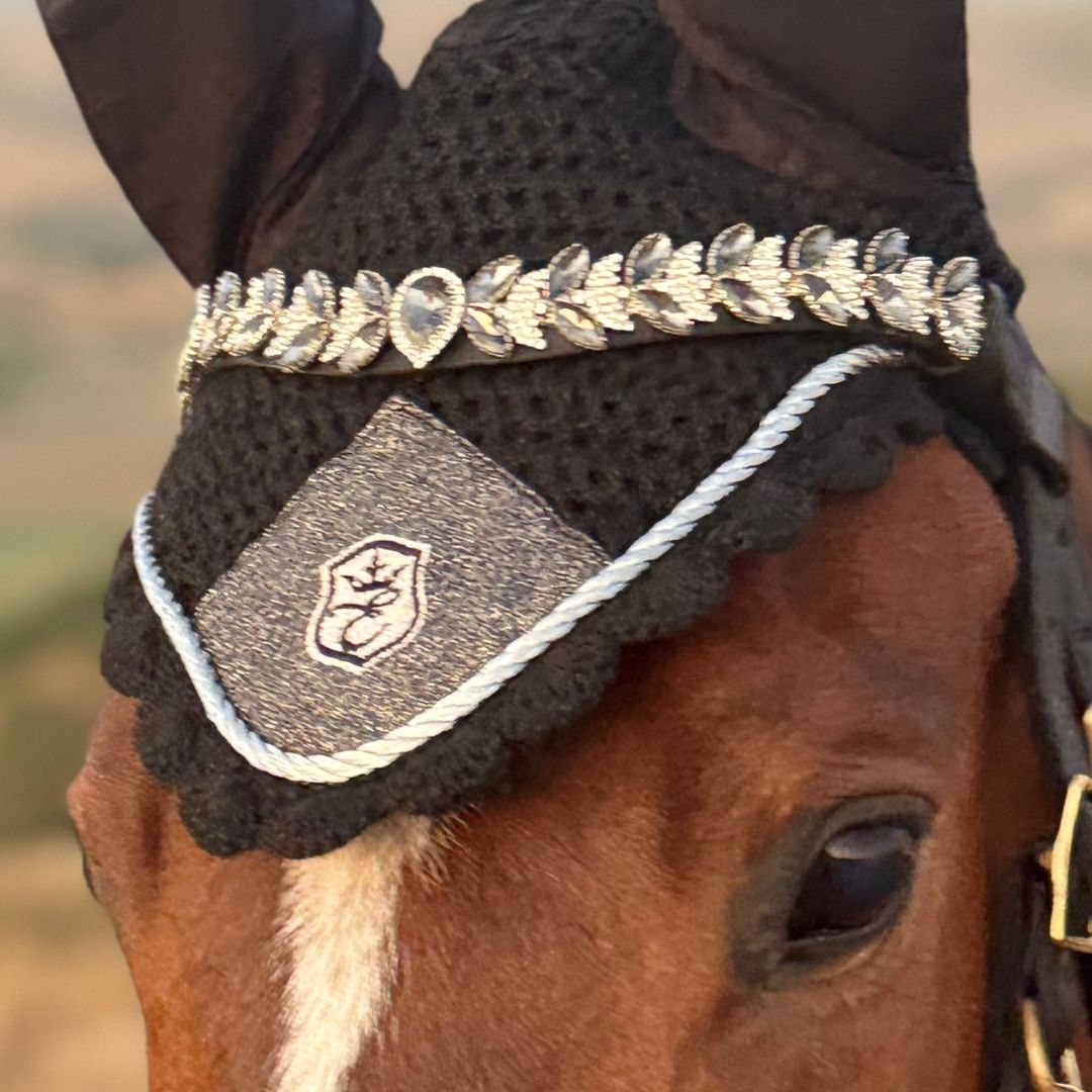 Midnight Black Ultra Bling Horse Browband