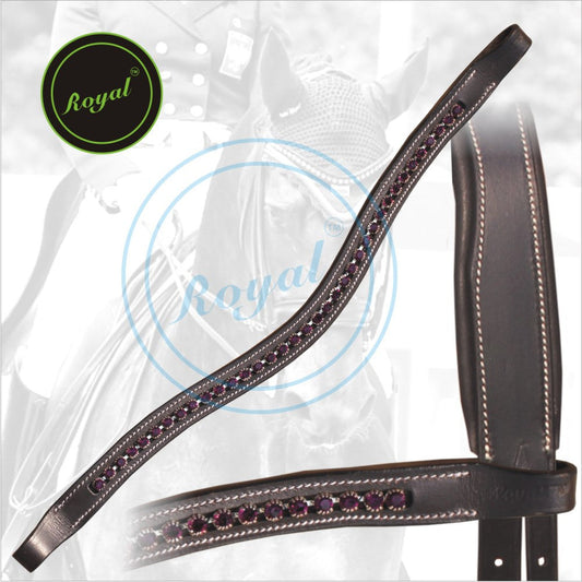 ExionPro Designer Transparent Maroon linked Crystal Browband