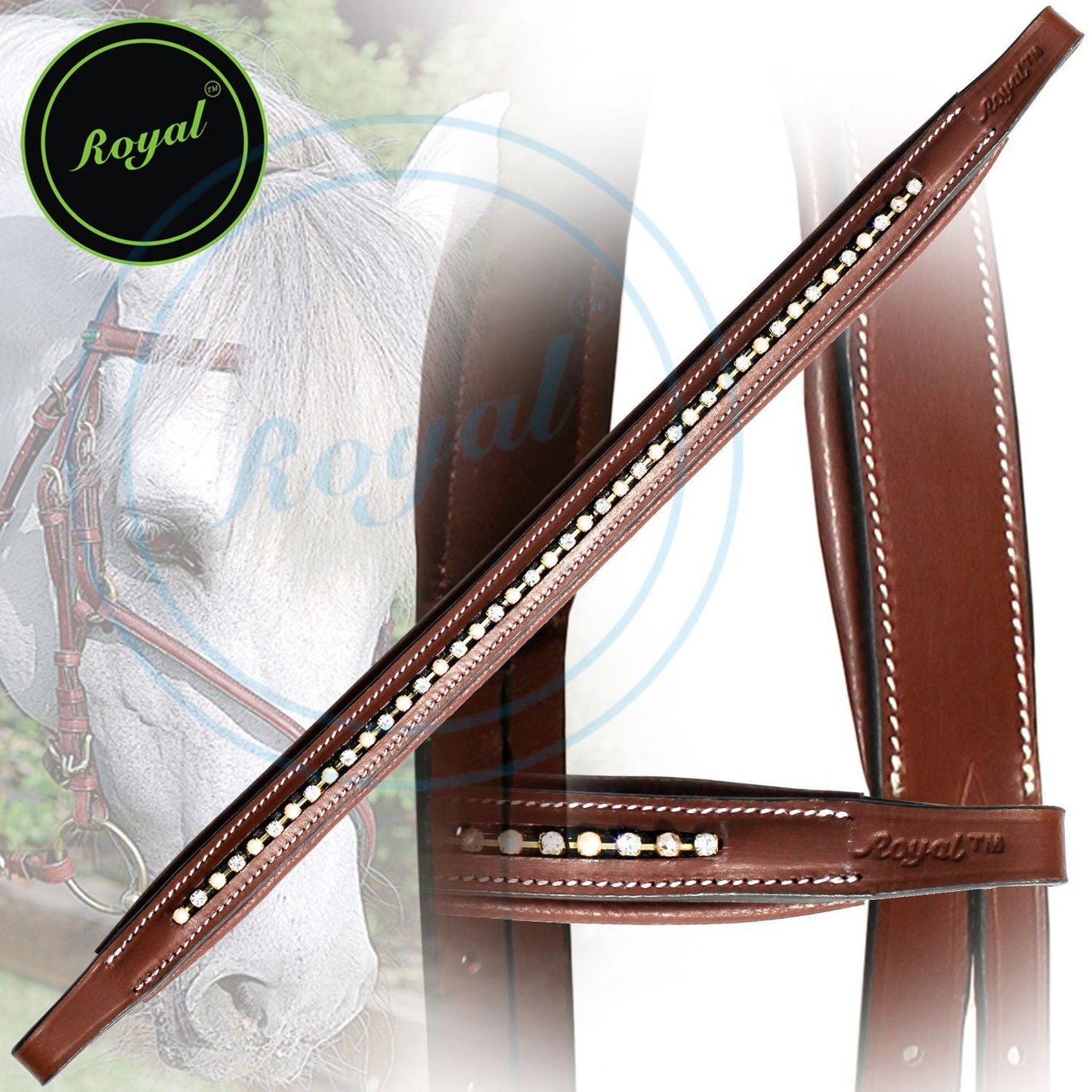 ExionPro Elegant Tiny Sparkling Crystal Padded Browband