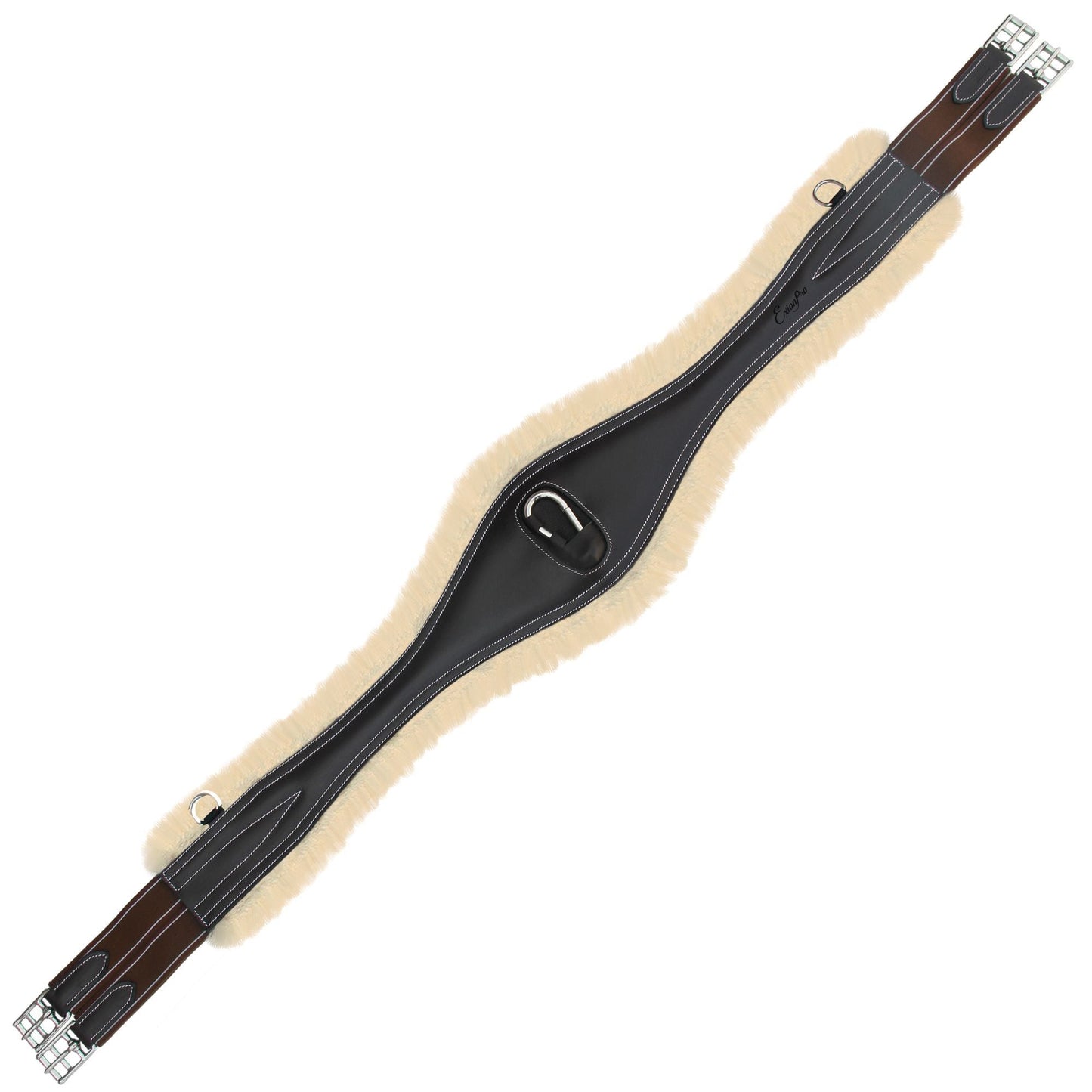 ExionPro Snap Over Lay Girth with Leather/Sheepskin Padding - Matching Elastic