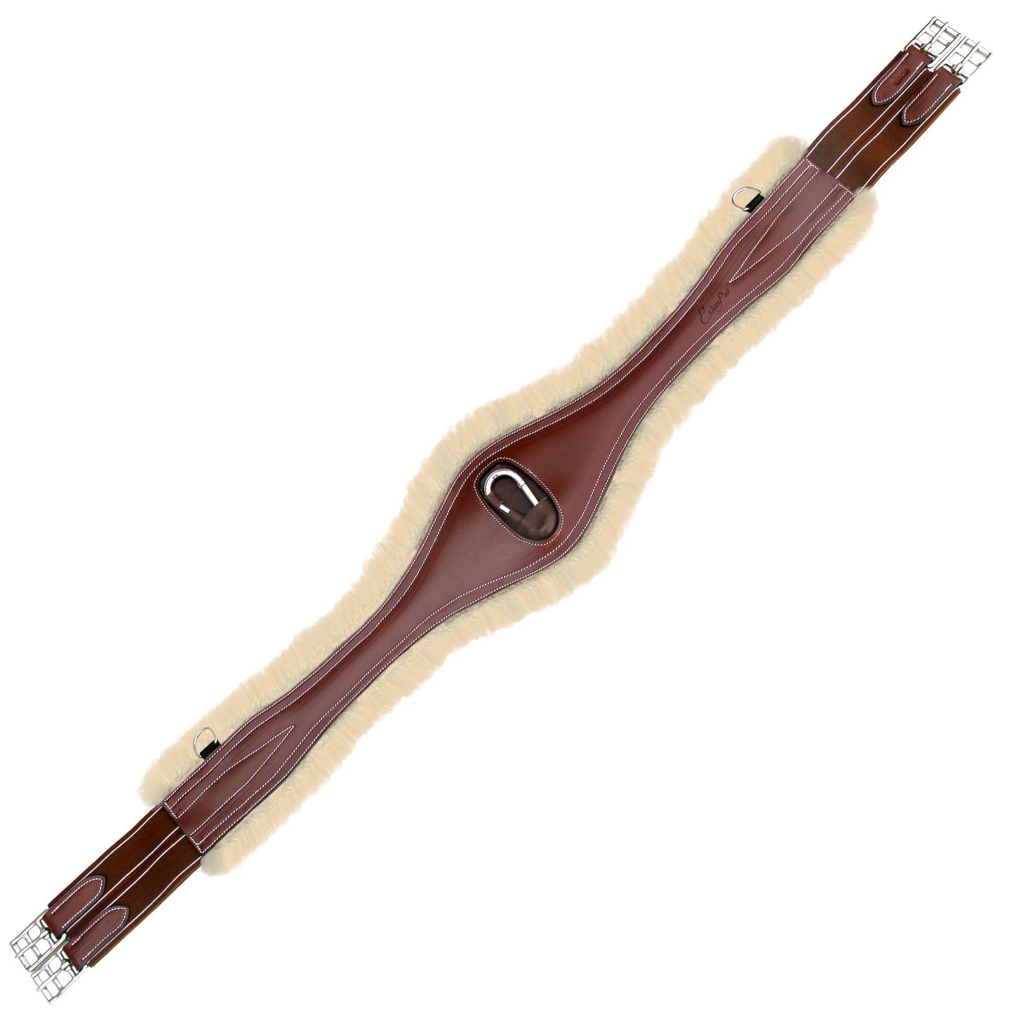ExionPro Snap Over Lay Girth with Leather/Sheepskin Padding - Matching Elastic