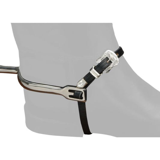 Equitare Silver Buckle Leather Spur Straps