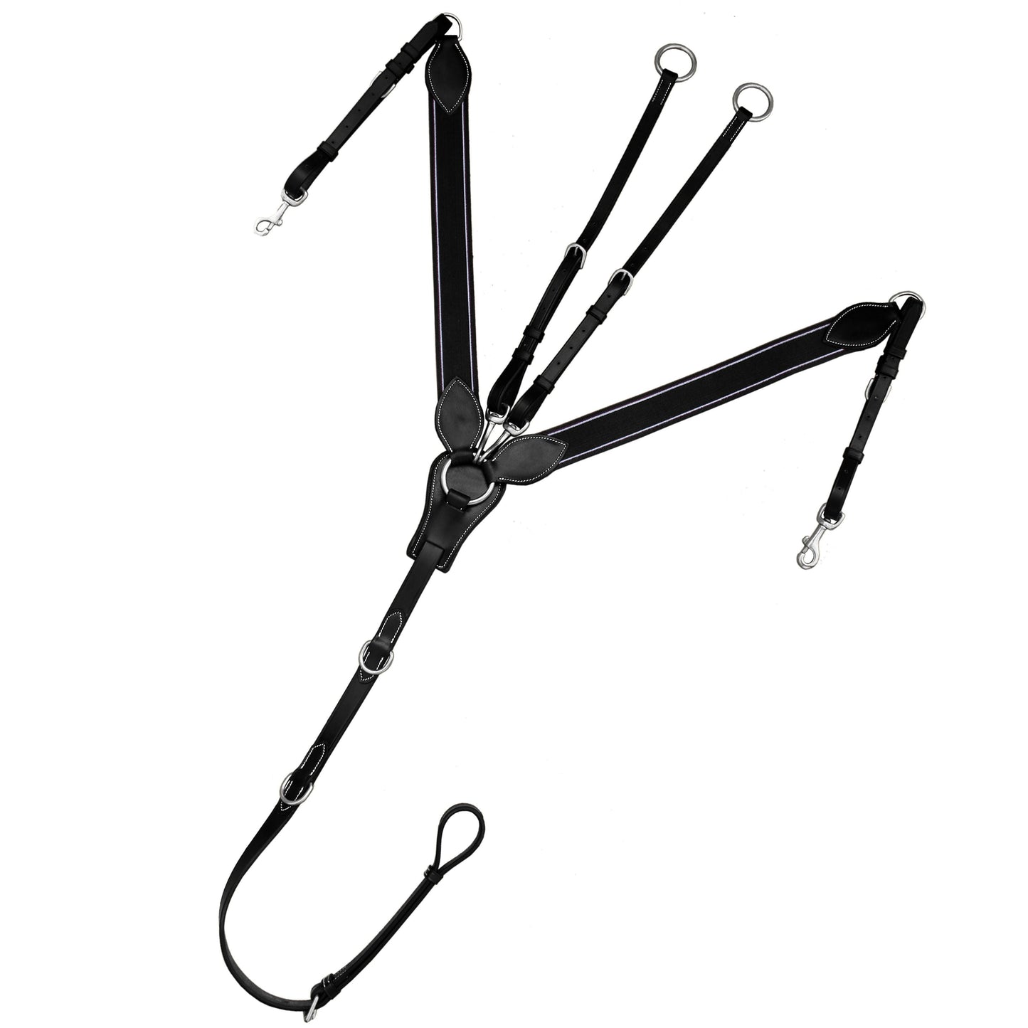 ExionPro Padded Leaf Shape Horse Breastplate with Running Attachment - Matching Elastic