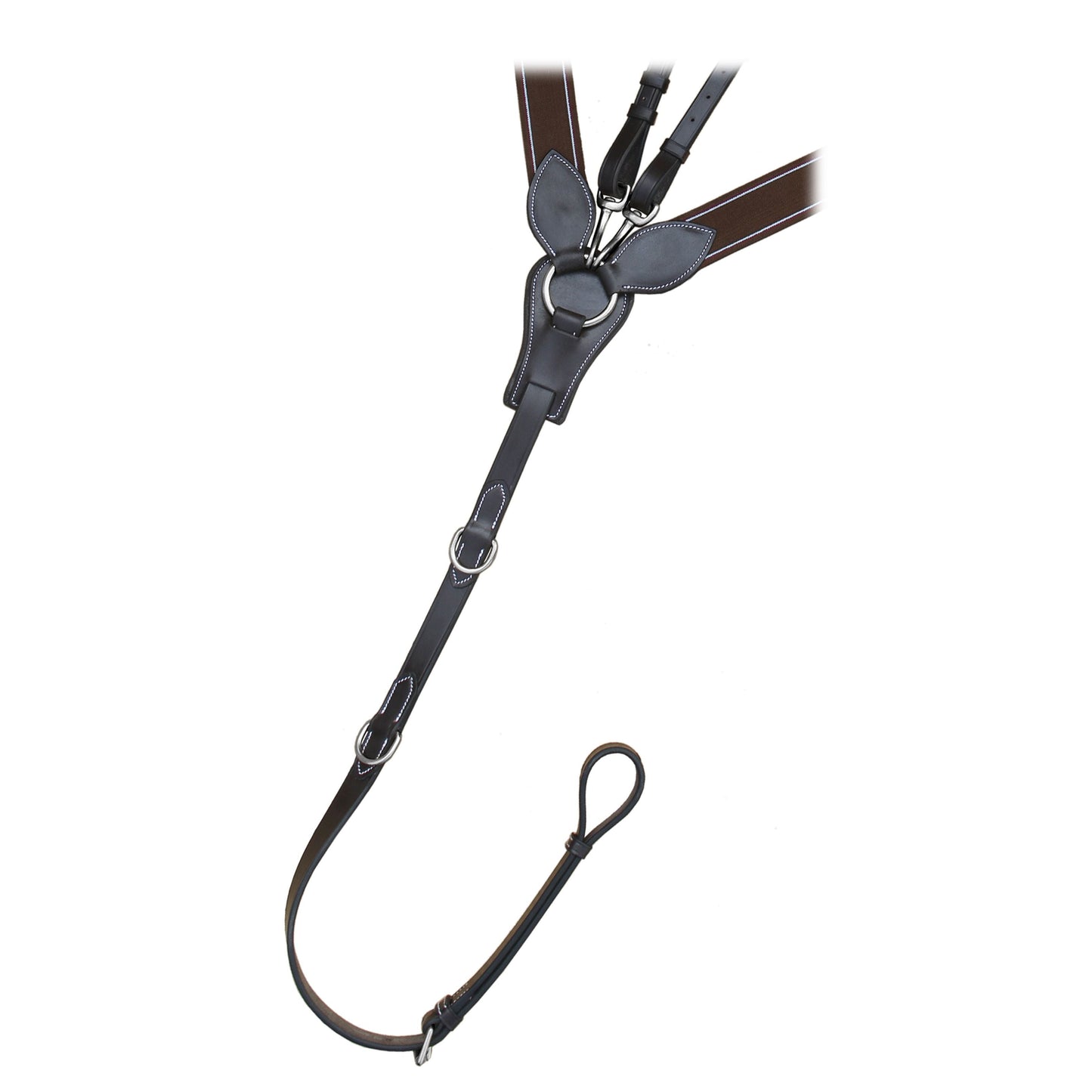ExionPro Padded Leaf Shape Horse Breastplate with Running Attachment - Matching Elastic