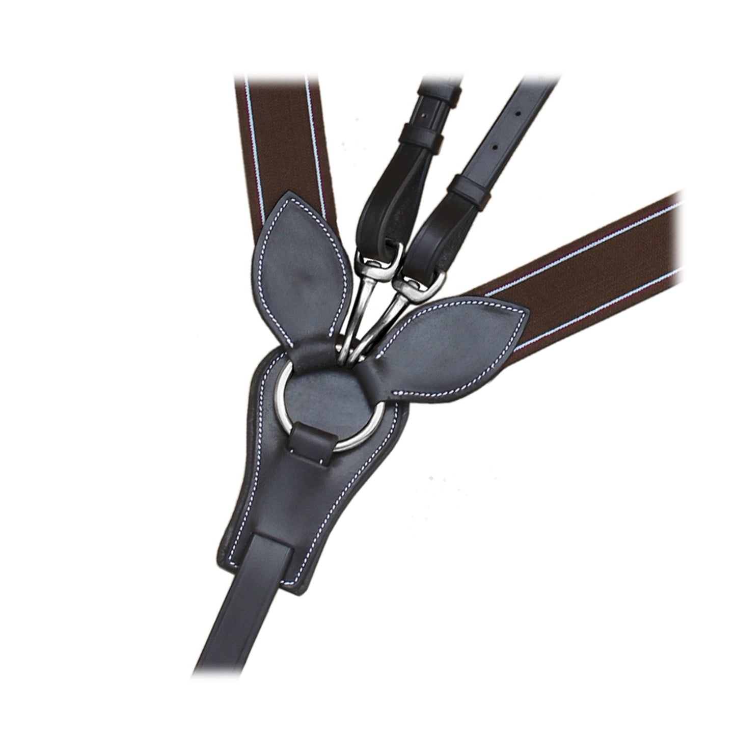 ExionPro Padded Leaf Shape Horse Breastplate with Running Attachment - Matching Elastic