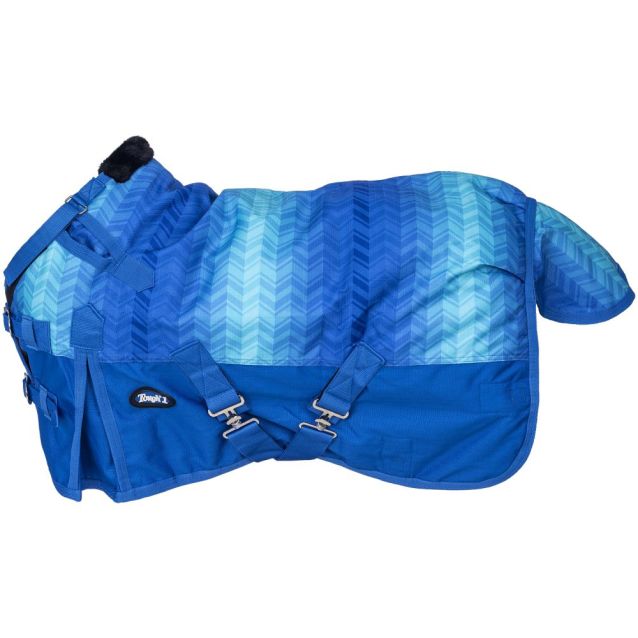 Tough-1 1200D Mini Chevron Print Turnout Blanket with Snuggit