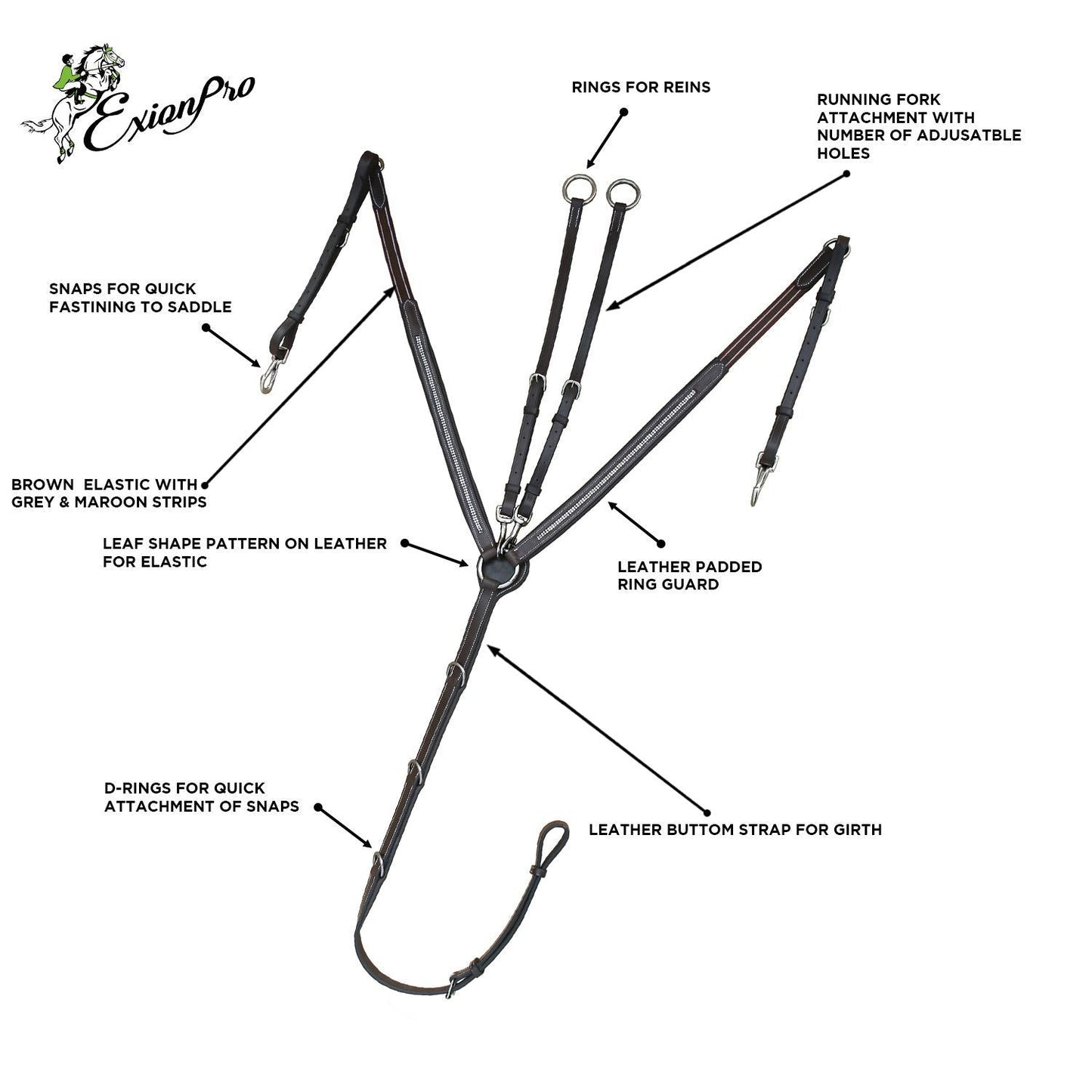ExionPro Bling Breastplate With Running Attachment