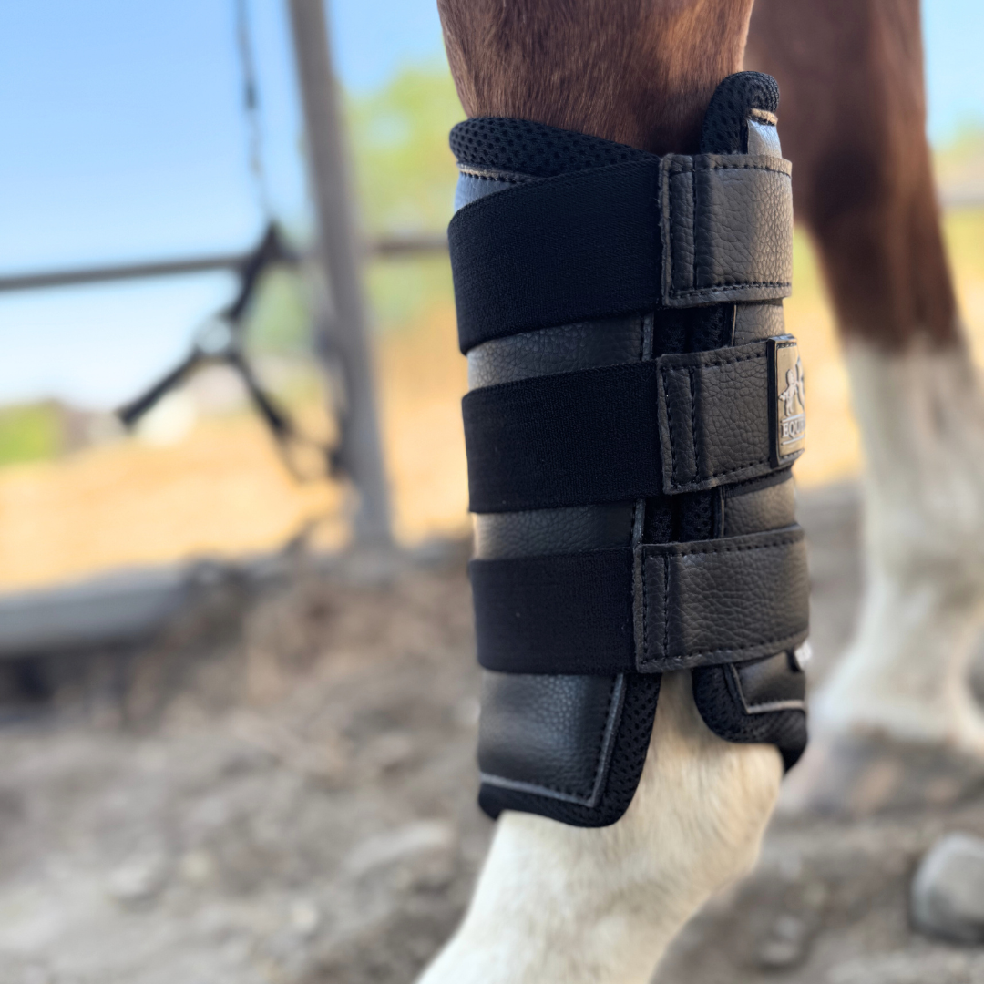 B&W - Black FlowFlex Brushing Boots