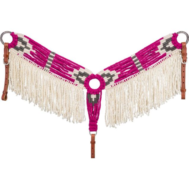 Tough1 Wool String Breastcollar with Fringe
