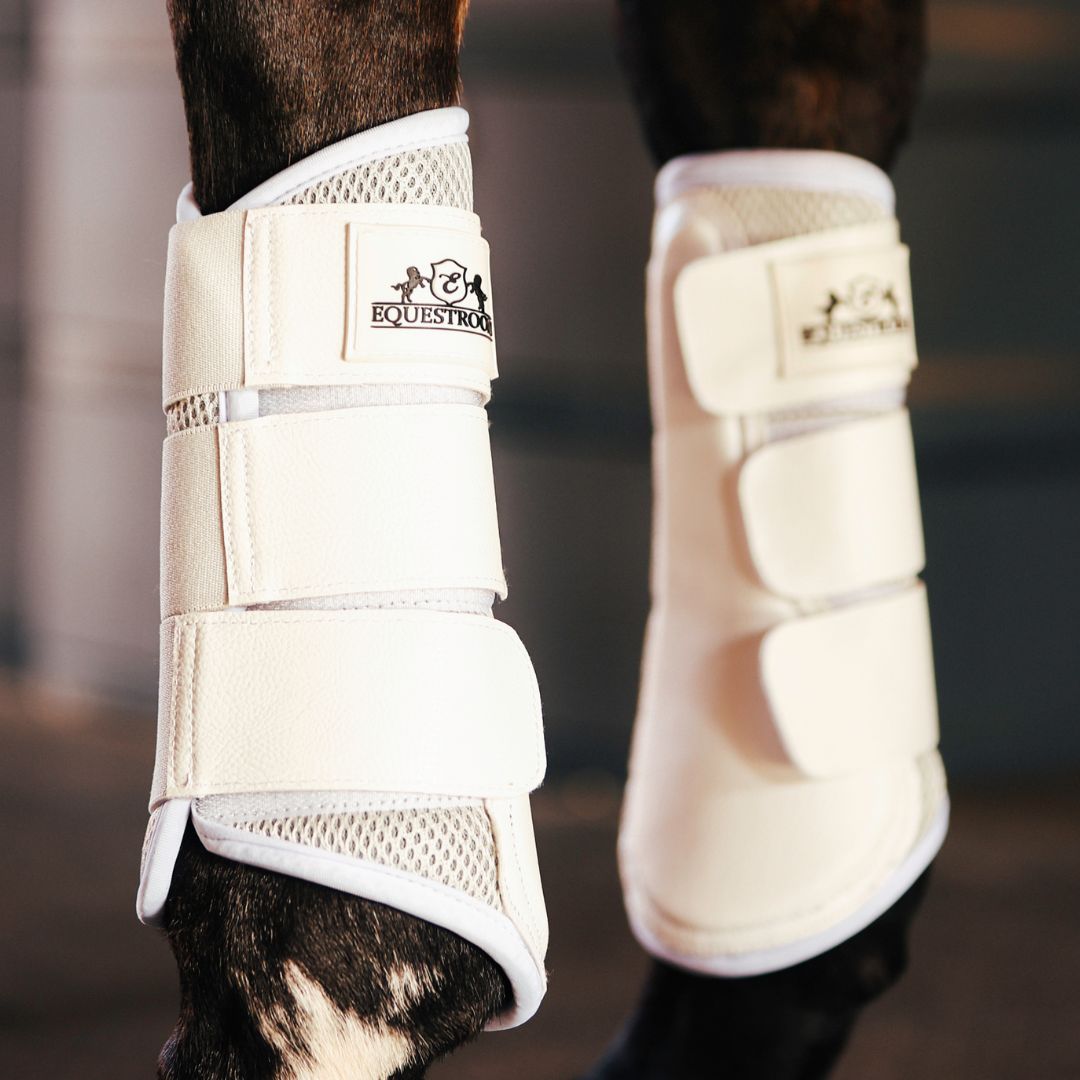 B&W - White Brushing Boots (Set of 4)