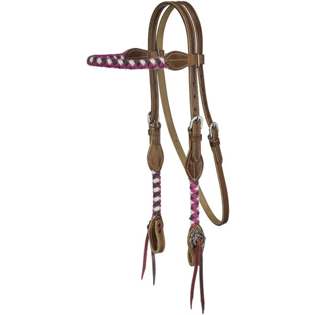 Tough-1 Wool String Browband Headstall
