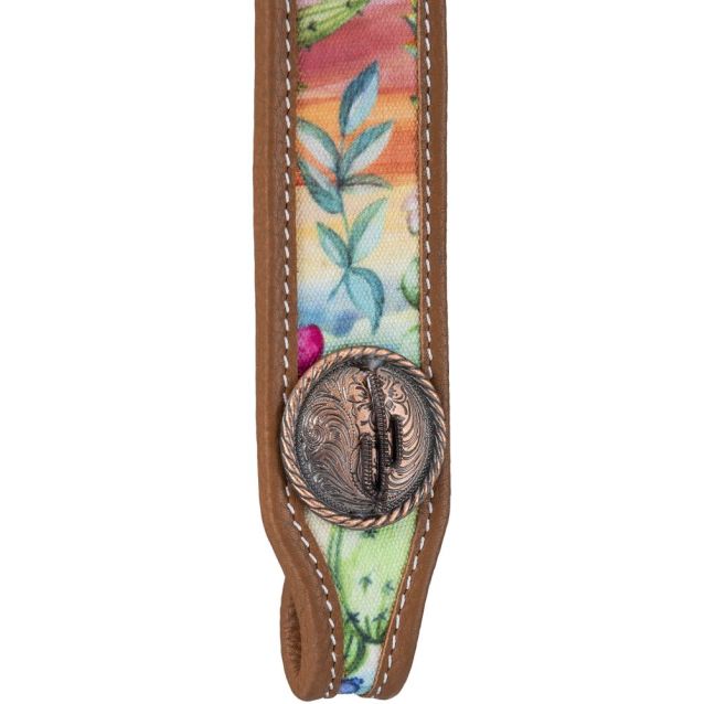 Silver Royal Cactus Print Browband Headstall