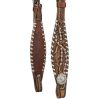 Silver Royal Feather and White Lace Headstall and Breastcollar Set