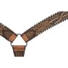 Silver Royal Feather and White Lace Headstall and Breastcollar Set