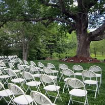Plastic Folding Chair-White-RENTAL ONLY