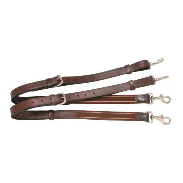 Tough-1 Leather Side Reins with Elastic Ends