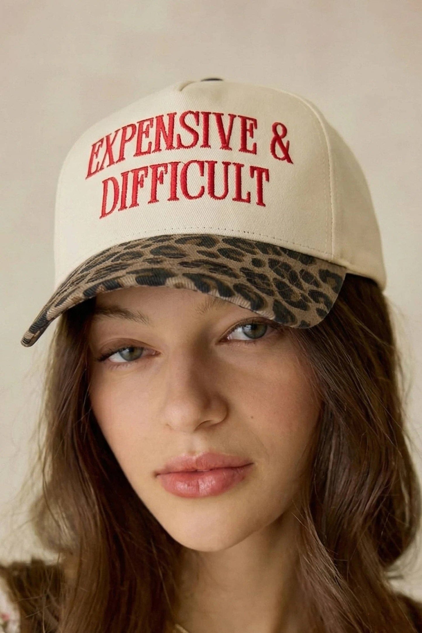 Leopard Print Embroidered Graphic Baseball Cap