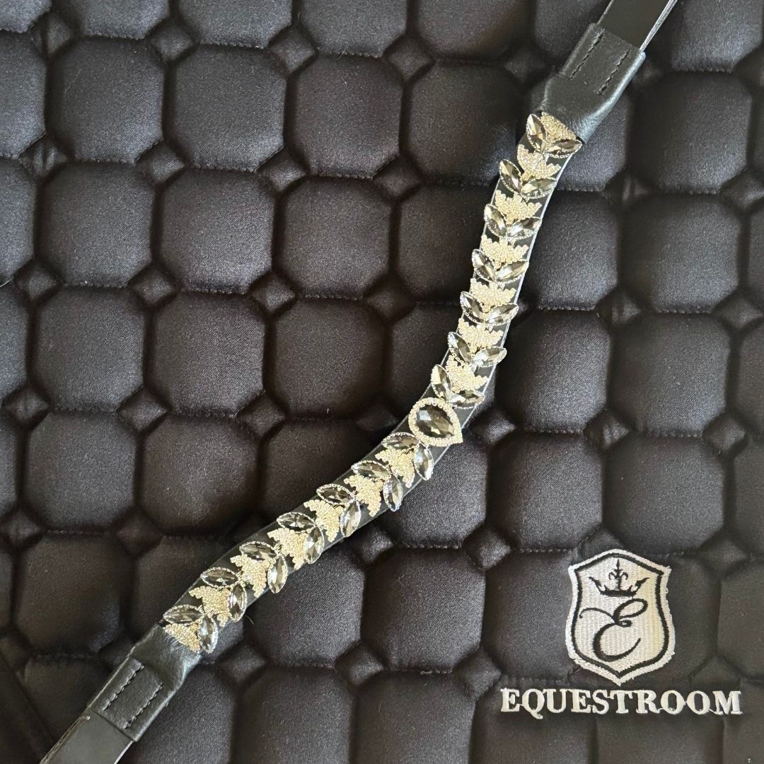 Midnight Black Ultra Bling Horse Browband