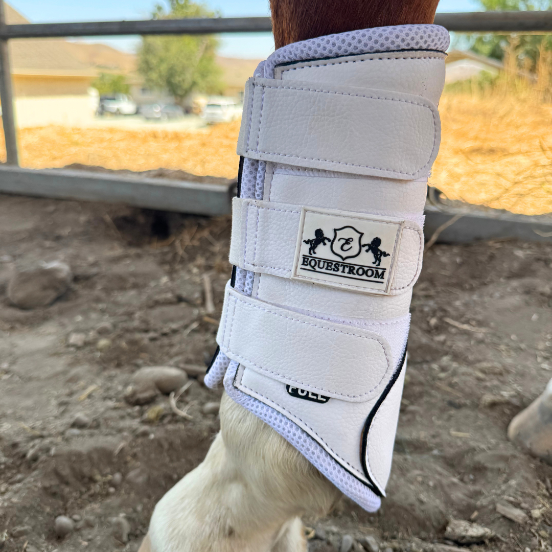 B&W - White FlowFlex Brushing Boots