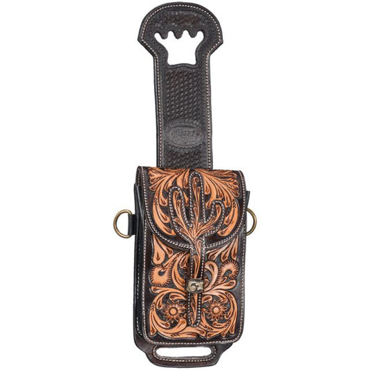 Tough1 Leather Rear Cinch/Horn Bag