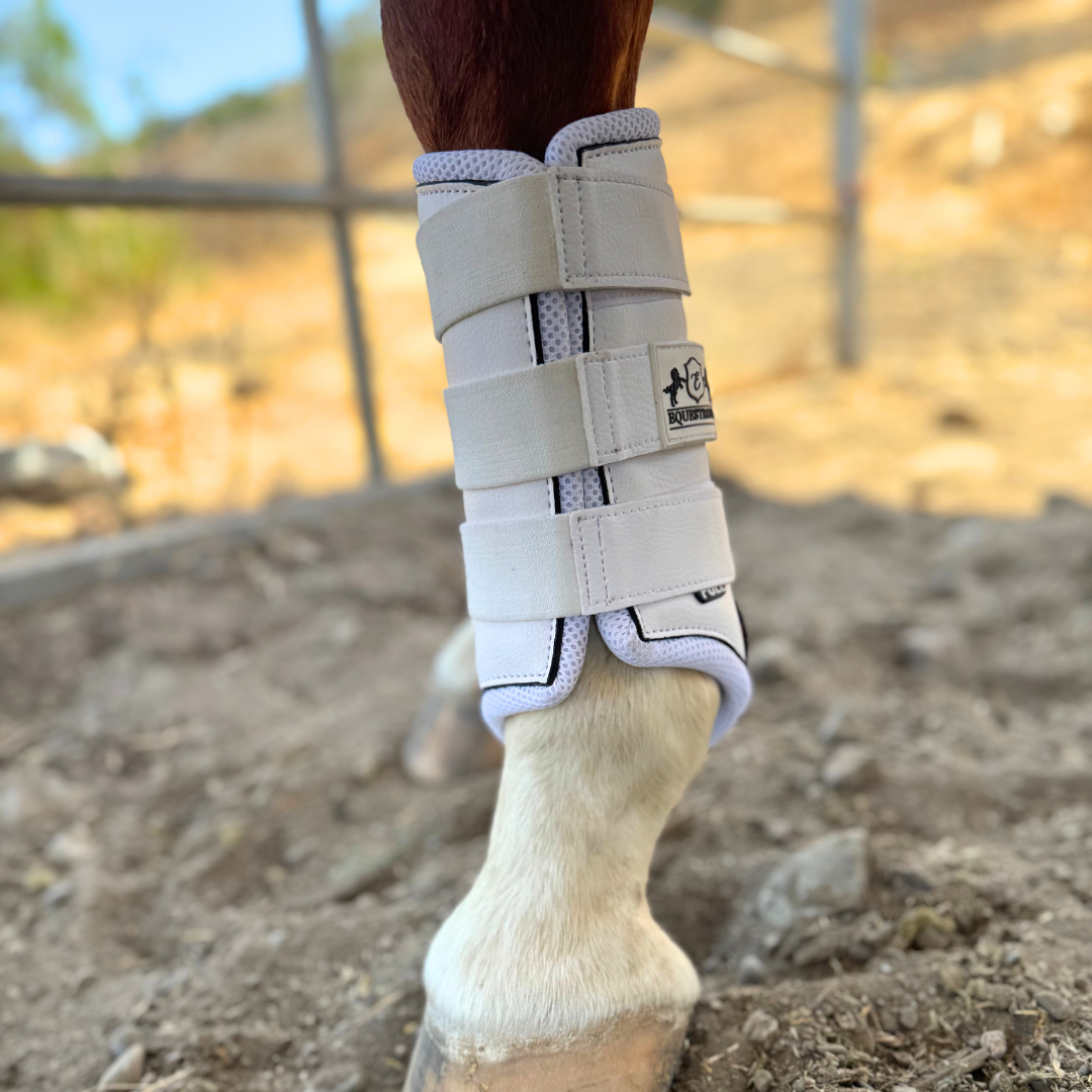 B&W - White FlowFlex Brushing Boots