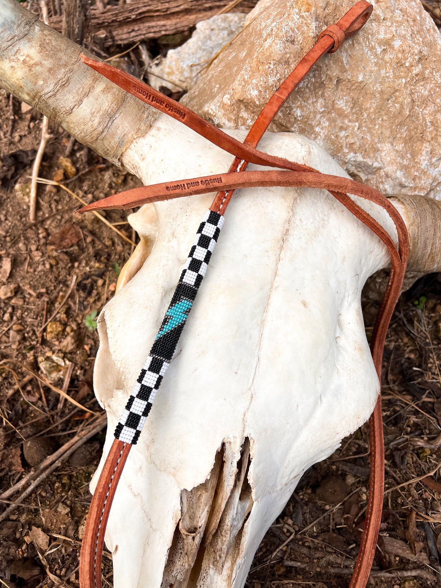 Checks Out Turquoise Bolt *Luxe* Beaded Over Under