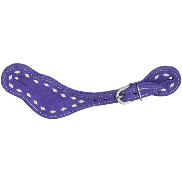 King Series Suede with Buckstitch Accents Spur Straps