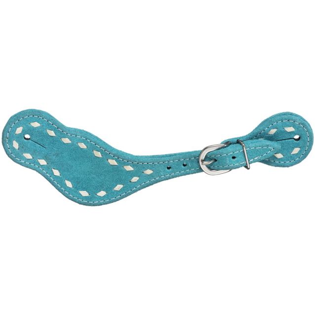 King Series Suede with Buckstitch Accents Spur Straps