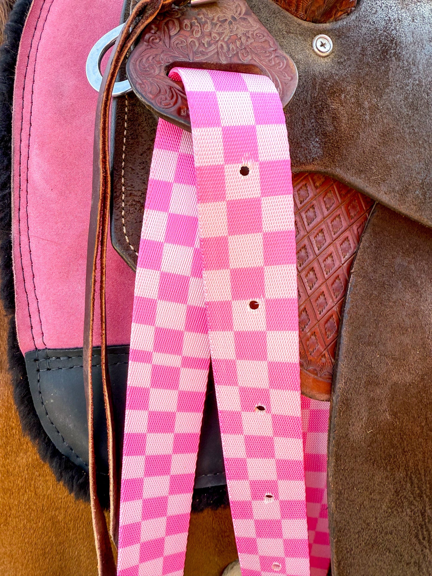Checks Out (Pink/Pink) Cinch Strap Set