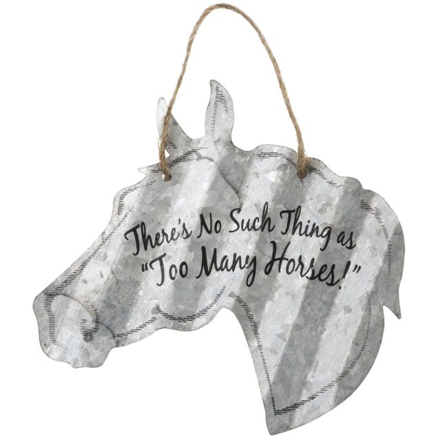 Corrugated Metal Horse Sign 5"