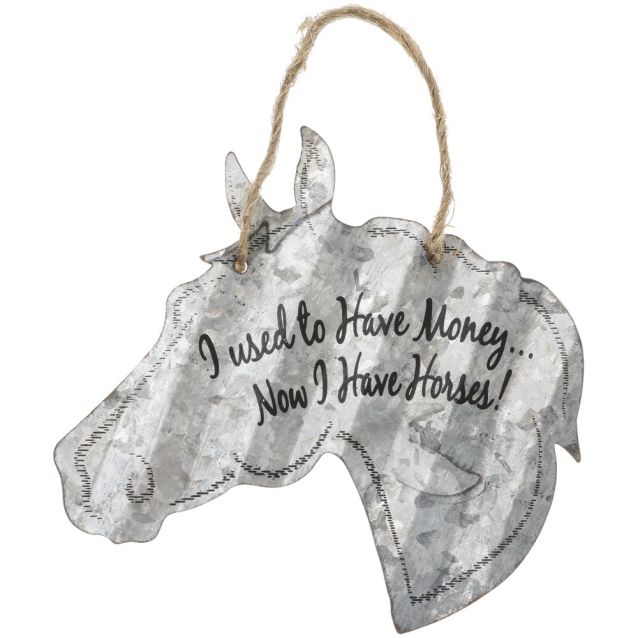 Corrugated Metal Horse Sign 5"