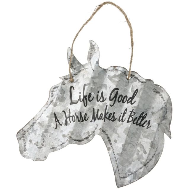 Corrugated Metal Horse Sign 5"