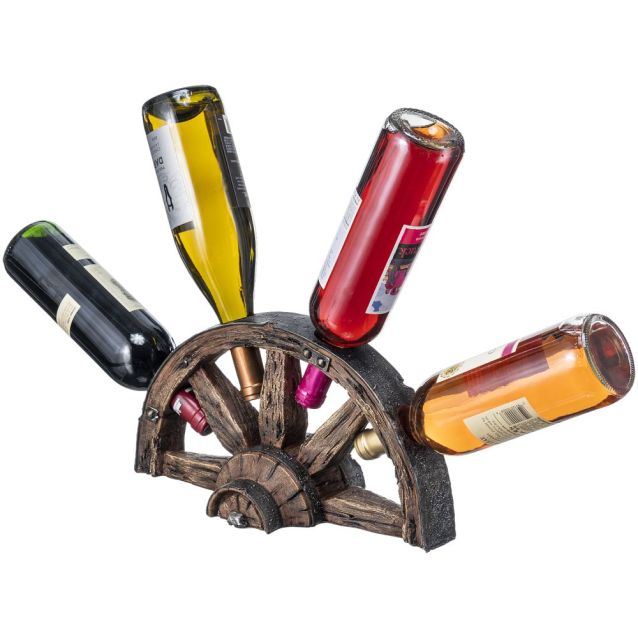 Wagon Wheel Wine Bottle Holder