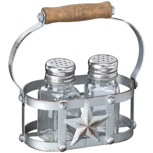 Metal Star Salt & Pepper Shaker Set