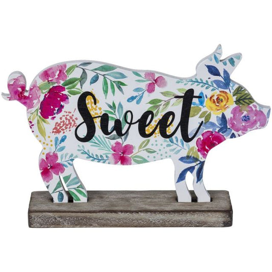 Floral Tabletop Farm Animal Décor