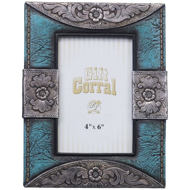 Turquoise and Silver Picture Frame