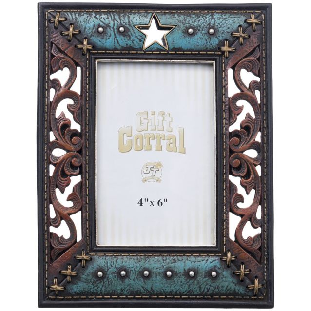Star and Scroll Cutout Picture Frame