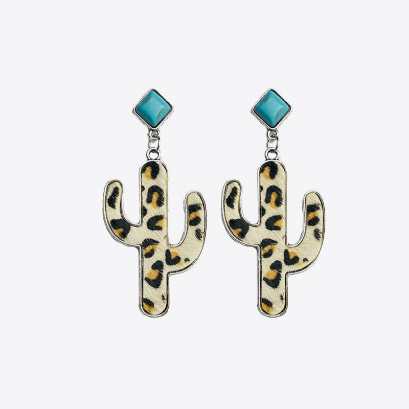 Turquoise Cactus Earrings - 5 Styles