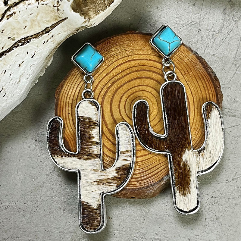 Turquoise Cactus Earrings - 5 Styles