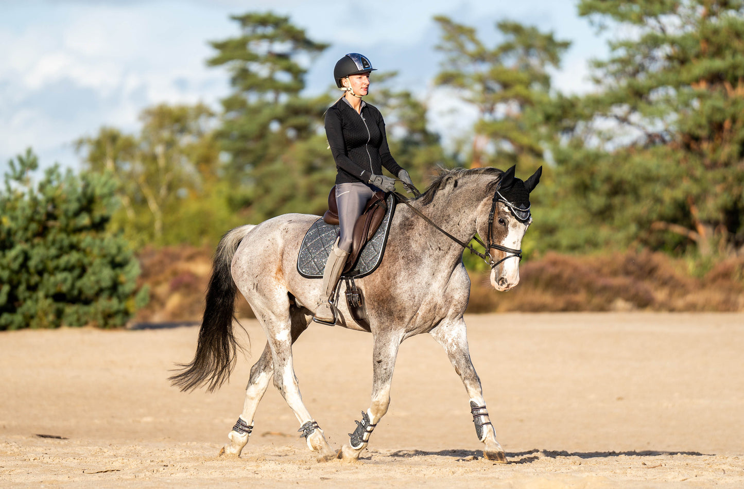 Stardust Grey Saddle Pad Set